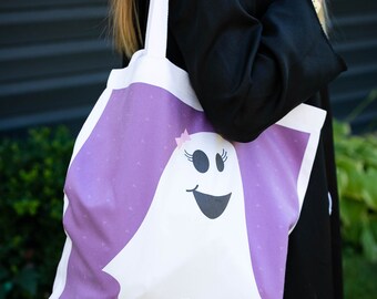 Bolsas de dulces personalizadas para niños – Bolsa de dulces de Halloween personalizada – Divertida bolsa reutilizable de Halloween con nombre – Idea de regalo