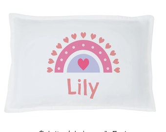 Funda de almohada personalizada para San Valentín: decoración romántica de corazones, ropa de cama de microfibra suave