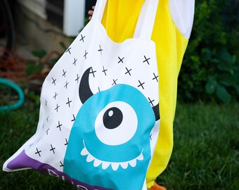 Bolsas de dulces personalizadas para niños – Bolsa de dulces de Halloween personalizada – Divertida bolsa reutilizable de Halloween con nombre – Idea de regalo