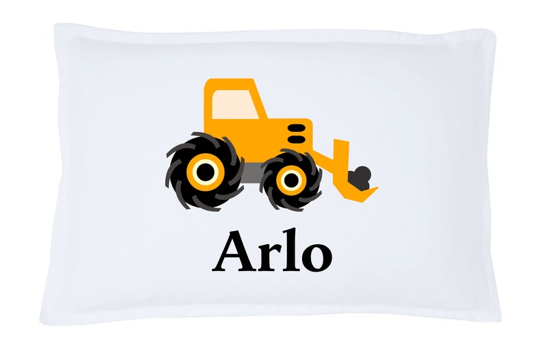 Personalized Kid/'s Tractor Arlo Pillowcase Microfiber Polyester 20 by 30 Inches Customized Gifts for Kids