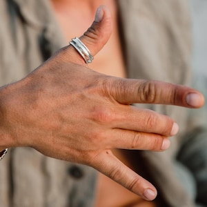 Spinner Ring/ Men Spinner Ring/ Spinning Ring/ Spinner Ring Men/ Spinner Ring Silver/ Men Fidget Ring/ Silver Band Ring/ /Fidget Silver Ring