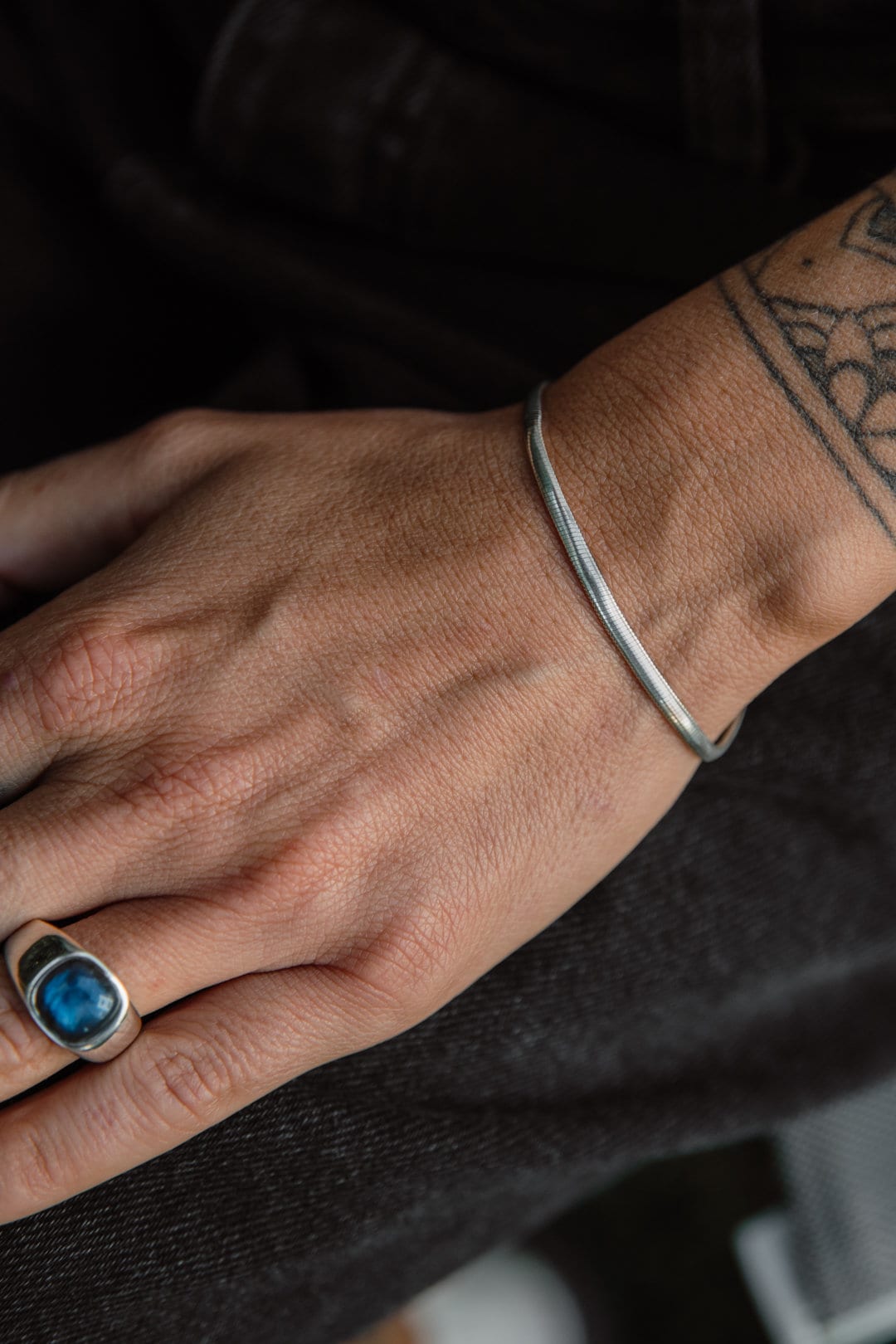 Zilveren Armband met Platte Slang Schakel voor een Luxe Look - Goud en