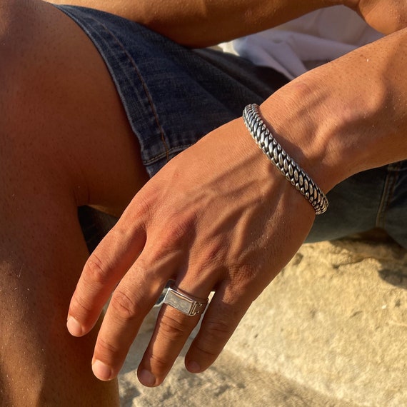 Overleving Verandert in Vooroordeel Mens 925 Sterling Silver Bracelet/ Braided Silver Bracelet/ - Etsy Overleving Verandert in Vooroordeel Mens 925 Sterling Silver Bracelet/ Braided Silver Bracelet/ - Etsy