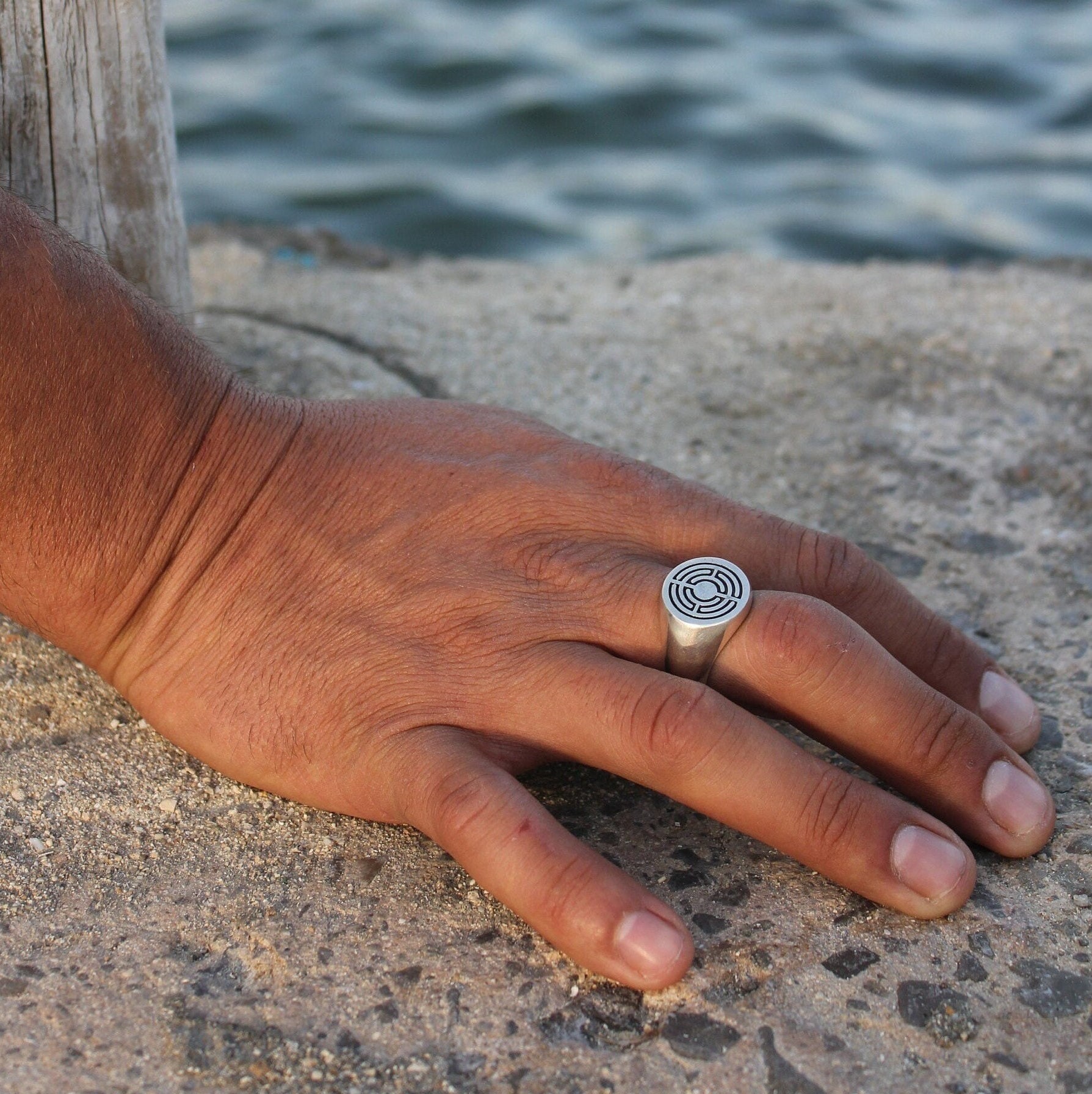 Bague ronde homme new arrivals