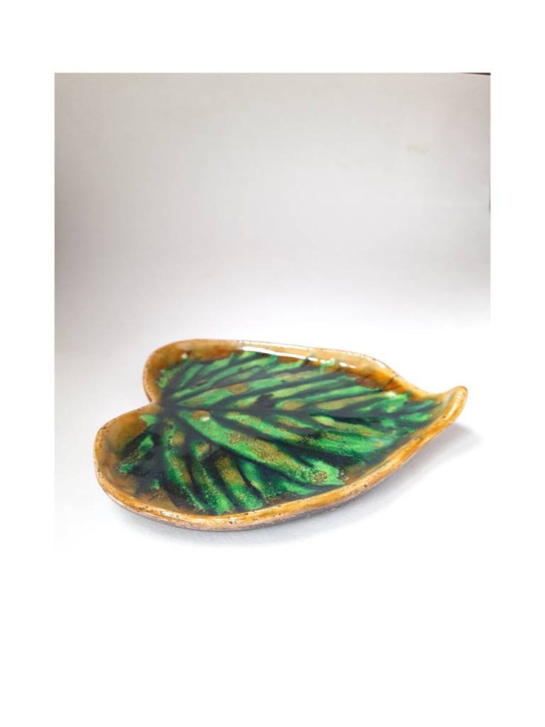 Dessert Plate, Ceramic Green Leaf Plate, Vegan Nature Plate, Design Dish Art Ceramic Leaf Etsy
