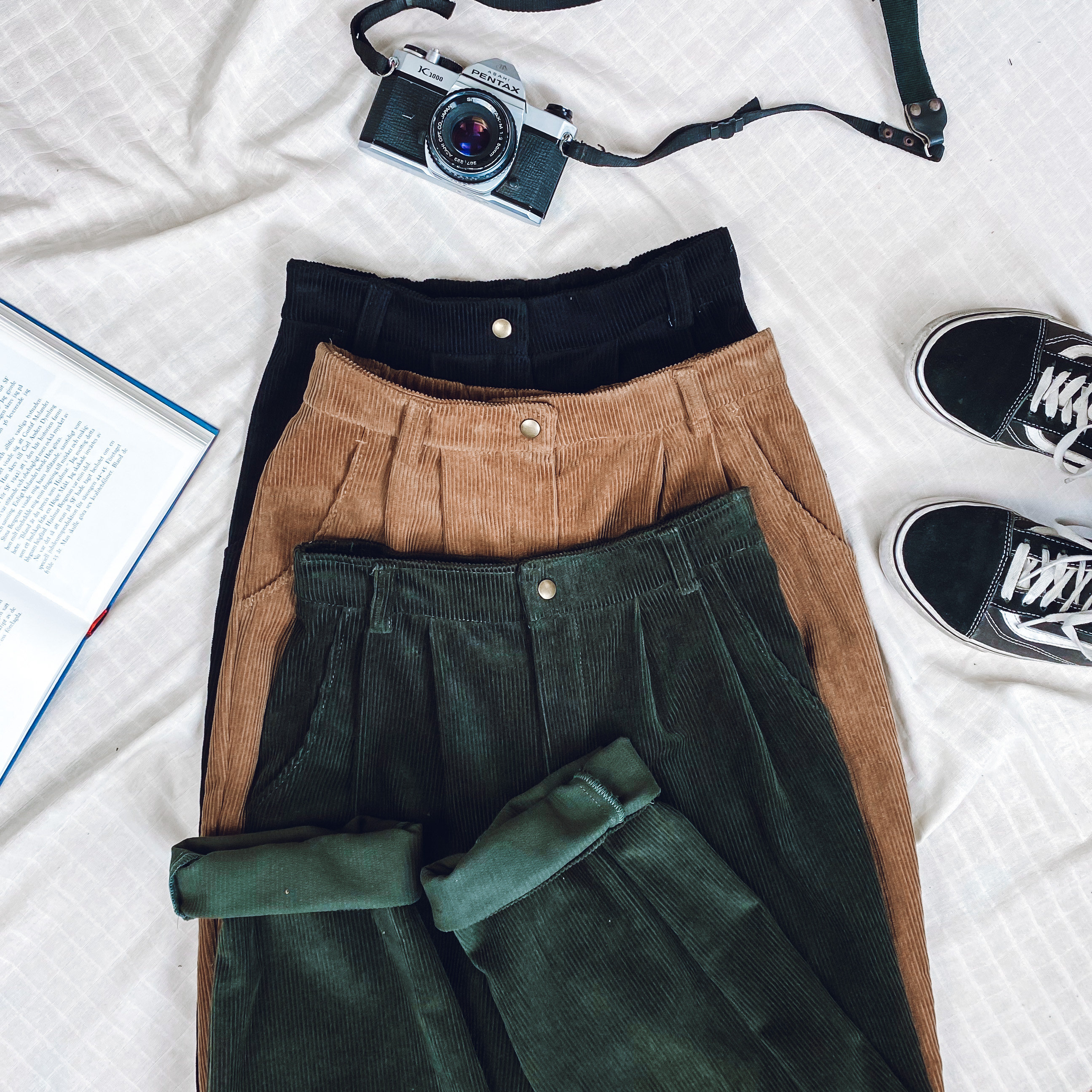 Cordhose bundfalten damen Clearance