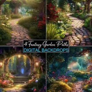 Fairytale Garden Path Backdrop Fairytale Forest Path Backdrop Fine Art Overlay Wedding Fantasy Forest Digital Background Photoshop Overlay