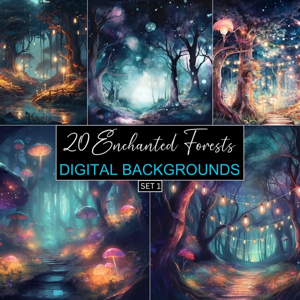 20 Verzauberte Wald Kulissen Märchen Wald Fantasy Overlays Fine Art Texturen Foto Overlays Photoshop Composite Märchen Hintergrund