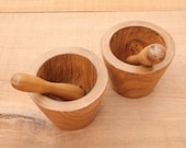 Wood Mortar and Pestle 13 cm Teak Wood