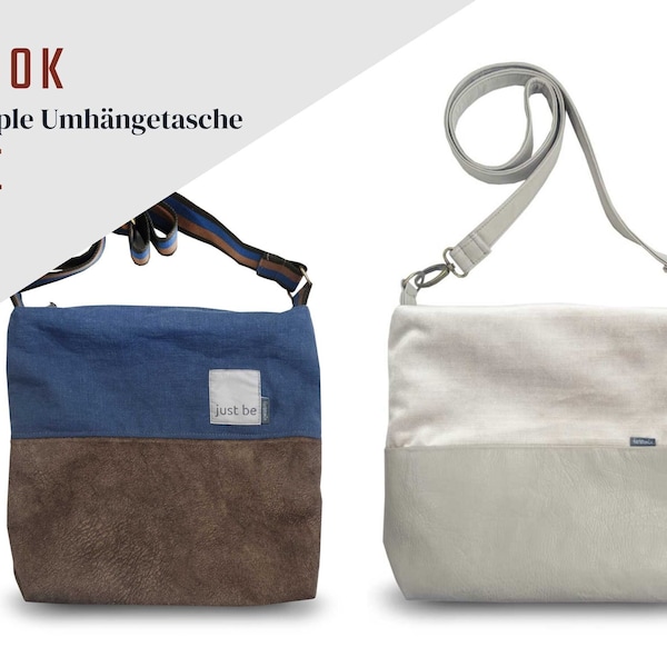 PDF Schnittmuster Umhängetasche "SoSimple DUE" Messenger Bag