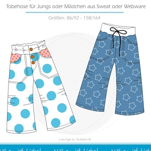 Ebook Sweat/Webware Kinderhose SANDRO für Kinder Gr. 86-164 PDF-Schnittmuster