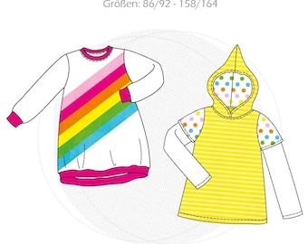 Ebook Basic-Shirt QUIARA für Kinder Gr. 86/92-158/164 PDF-Schnittmuster