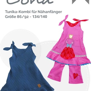 Ebook Trägerkleid OONA Kinder Schnittmuster für Nähanfänger mit Videoanleitung