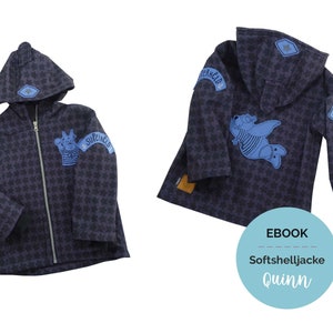 Ebook PDF-Schnittmuster Softshelljacke &quot;Quinn&quot; Jungs Kinder Gr. 86/92 - 170/176 mit Nähanleitung