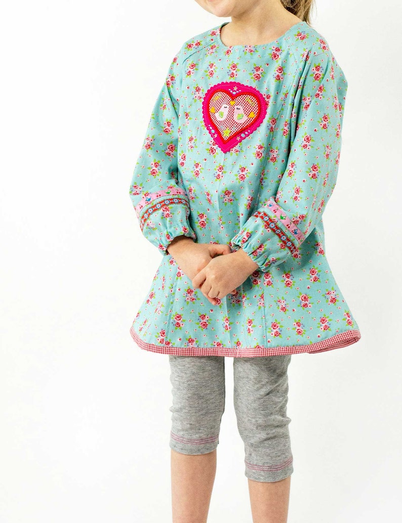 tunic Roxy girl blouse size 8692-146152 with online sewing instructions Paper cut pattern summer dress