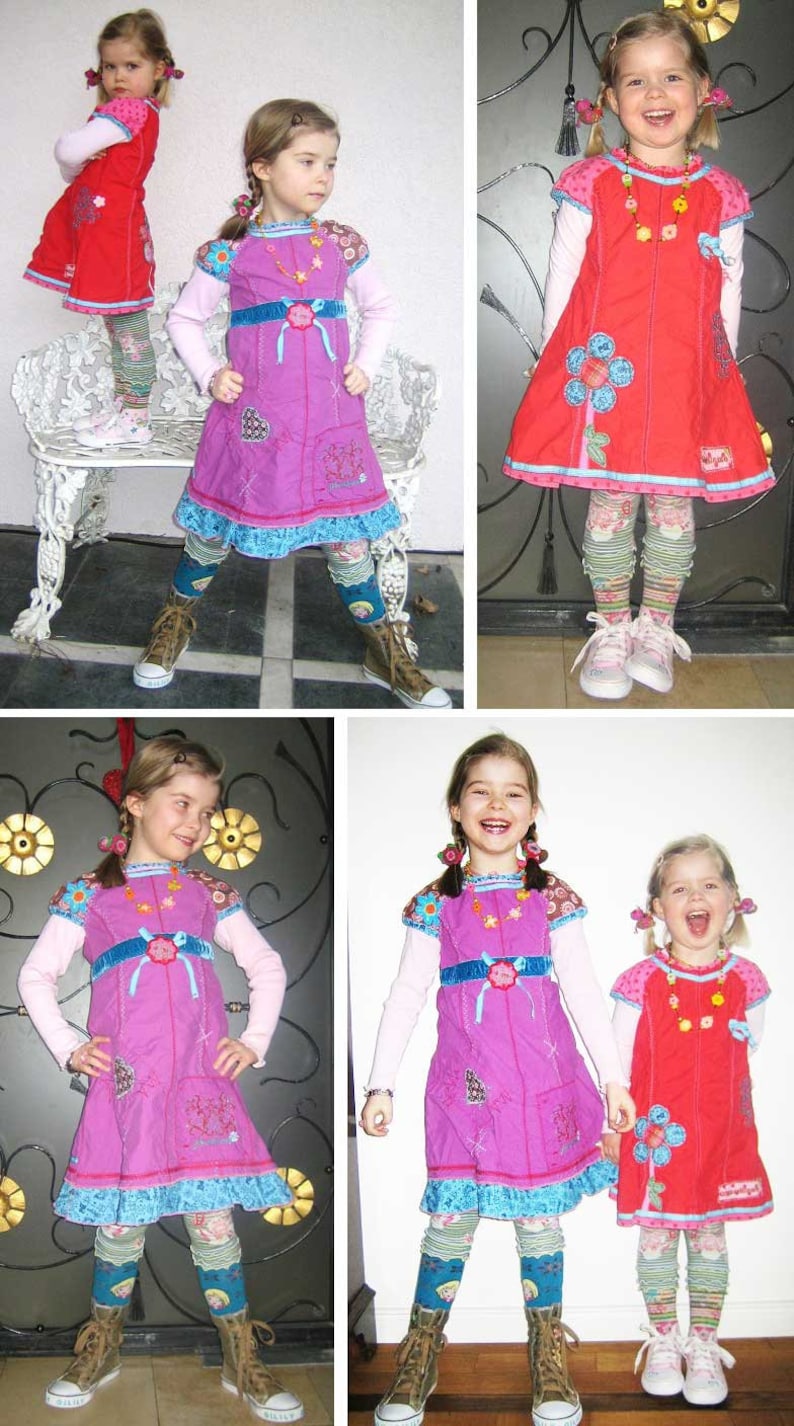 tunic Roxy girl blouse size 8692-146152 with online sewing instructions Paper cut pattern summer dress