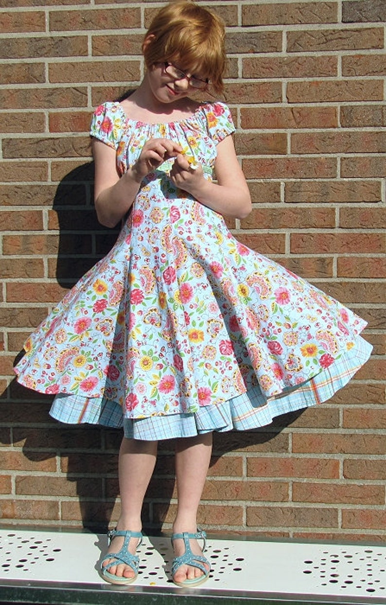 Paper Cut Pattern Festive Dress ELODIE Girls Communion Dress School Dress Size 8692-146152 with Photo Guide