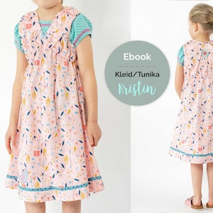 Ebook PDF Schnittmuster Kinder Trägerkleid &quot;Kristin&quot; 86/92 - 146/152 mit Nähanleitung