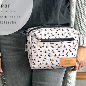 PDF-Schnittmuster Hüfttasche Gürteltasche Crossbody-Bag farbenmix