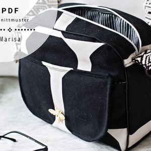 PDF-Schnittmuster Umhängetasche &quot;Marisa&quot; in kompakter Größe, Damen-Tasche, Handtasche