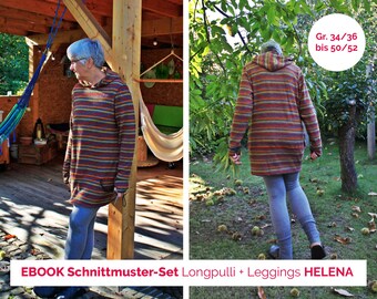 Ebook Schnittmuster Set HELENA Damenhoodie mit Leggings Gr. 34/36 bis 50/52 PDF-Download