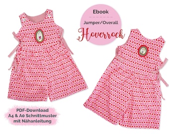 Ebook Schnittmuster Overall, Jumpsuit für Babys und Kleinkinder, Gr. 74/80-122/128 mit Nähanleitung zum Downloaden