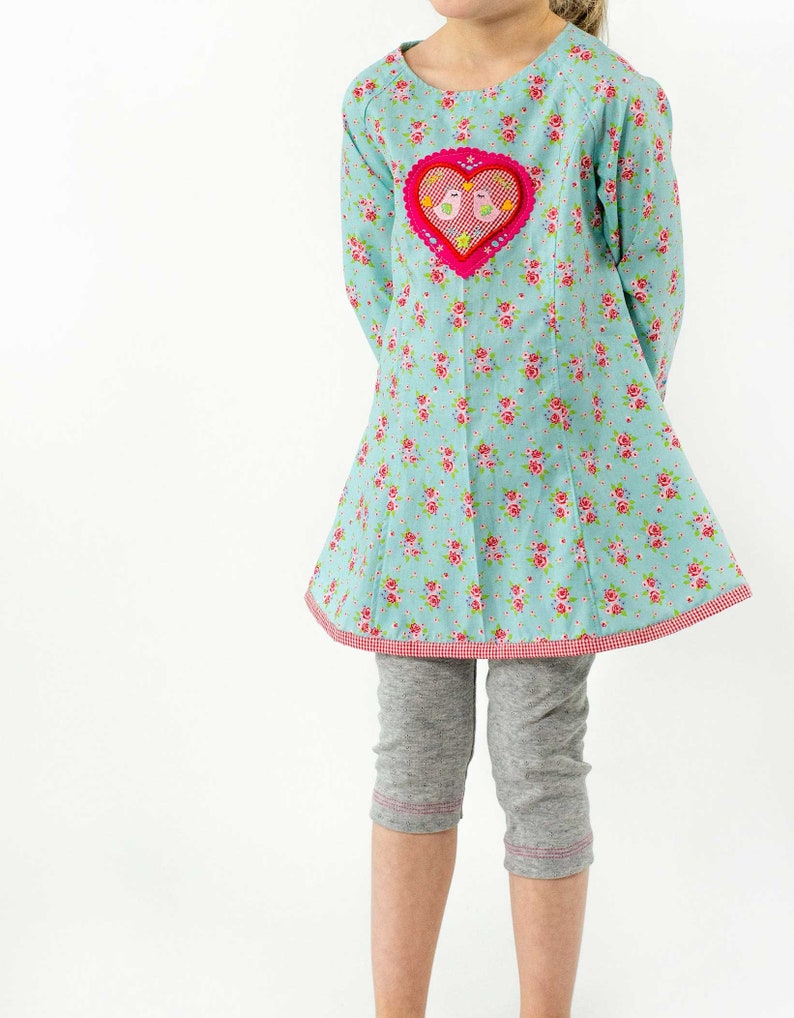 tunic Roxy girl blouse size 8692-146152 with online sewing instructions Paper cut pattern summer dress