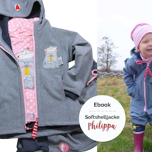 Digital Schnittmuster Kinder Softshelljacke &quot;Philippa&quot; Gr. 86/92-170/176 pdf-Nähanleitung