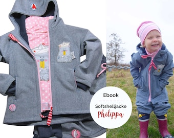 Digital Schnittmuster Kinder Softshelljacke "Philippa" Gr. 86/92-170/176 pdf-Nähanleitung