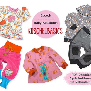 Ebook Baby-Kuschelkollektion, Erstausstattung nähen, Babyshirt, Babypulli, Pumphose, Babyhoodie, Babyjacke, Gr 50/56