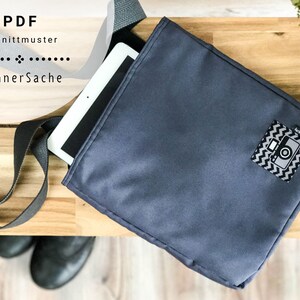 PDF-Schnittmuster Tasche für Herren, Umhängetasche, Männertasche, Crossbody-Bag, für Nähanfänger