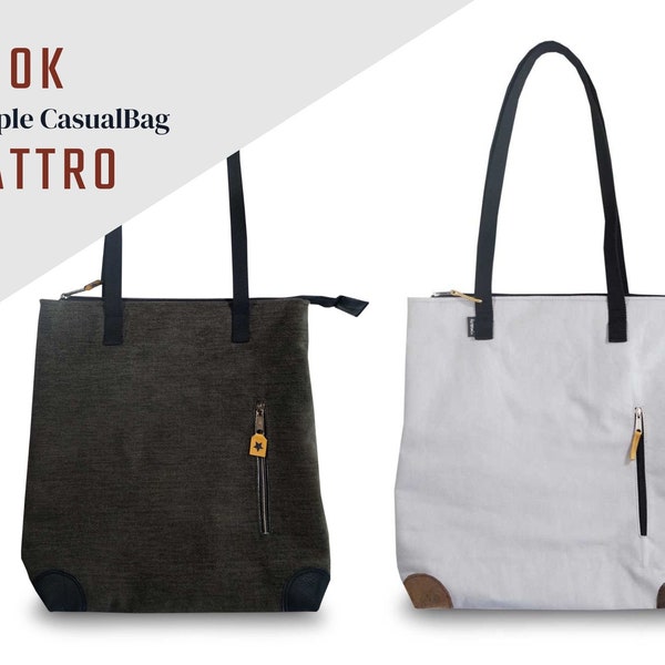 PDF Schnittmuster Casual Bag Schultertasche "SoSimple Quattro"