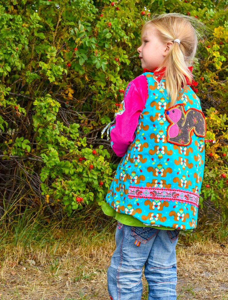 Paper cut pattern Children/'s vest FRIA for sewing beginners