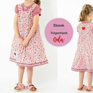 Ebook PDF-Schnittmuster Kinderkleid &quot;Oda&quot; in 2 Weiten - Träger mit Rundpasse - Gr. 74/80 - 146/152