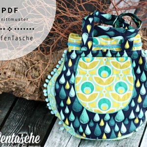 PDF-Schnittmuster Tropfentasche, Handtasche, Schultertasche, Damentasche, Nähanleitung E-Book