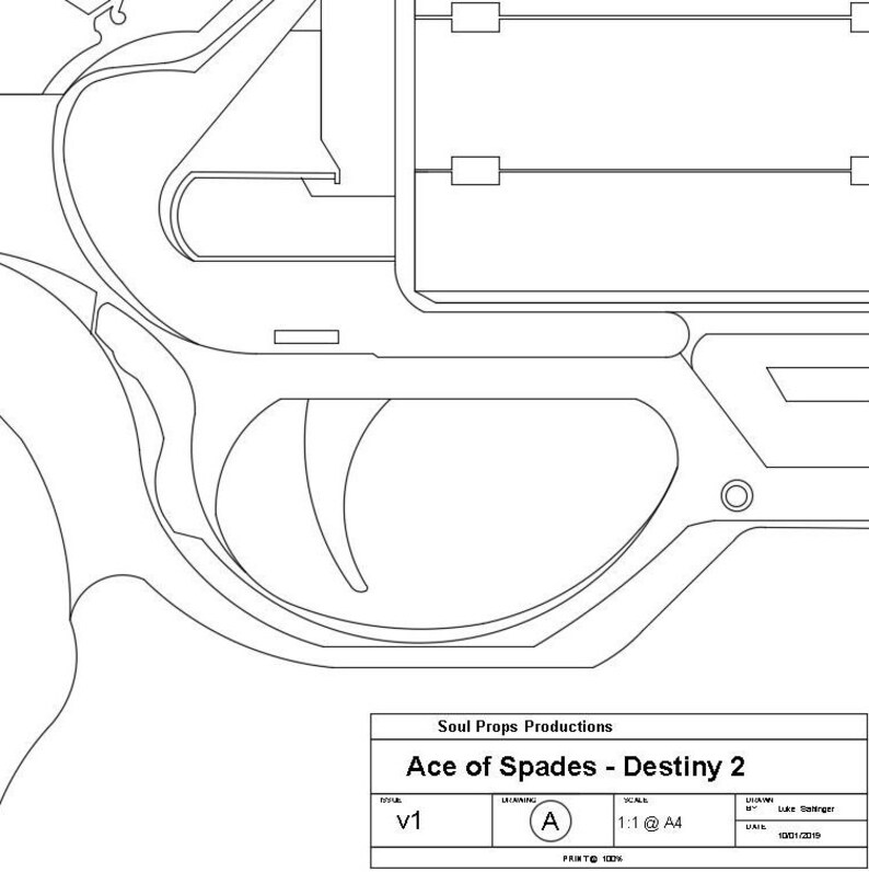 Destiny 2 Ace of Spades Template Etsy
