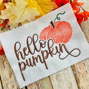 Hello Pumpkin Szkic Haft Projekt 3 ROZMIARY