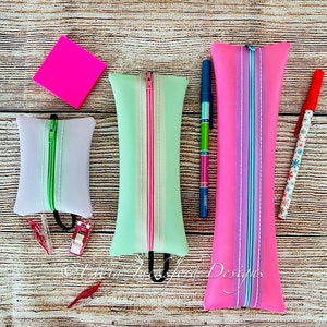 Elastic Pencil Pouch Embroidery Design 3 SIZES