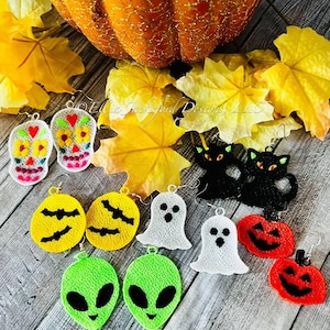 FSL Halloween Earring Embroidery Design BUNDLE