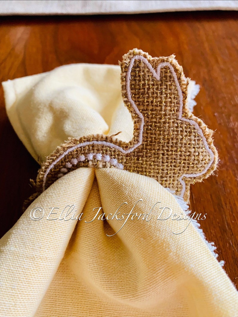 ITH Bunny Napkin Rings image 1