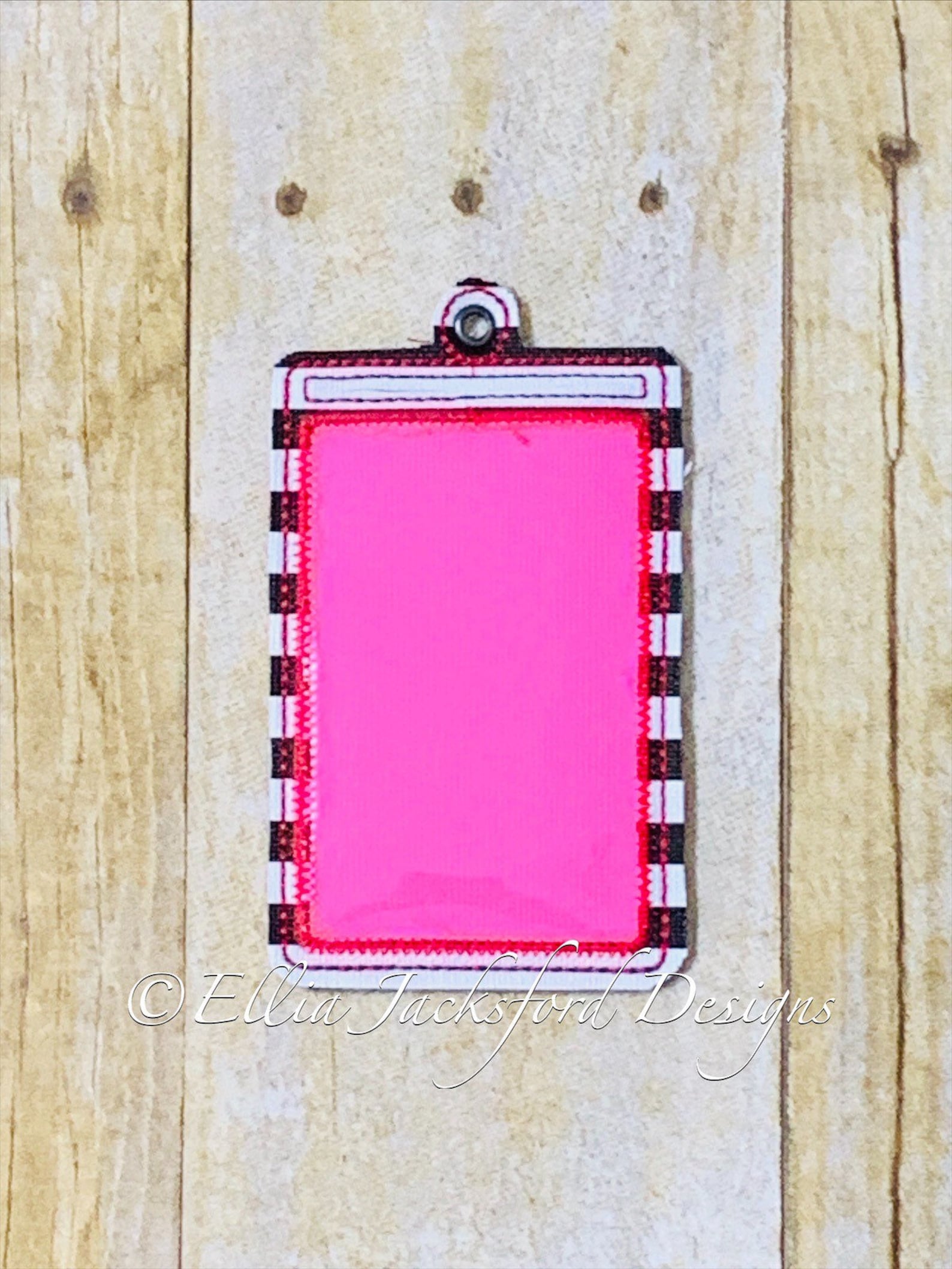 ITH Badge Holder Wallet Embroidery Design Etsy