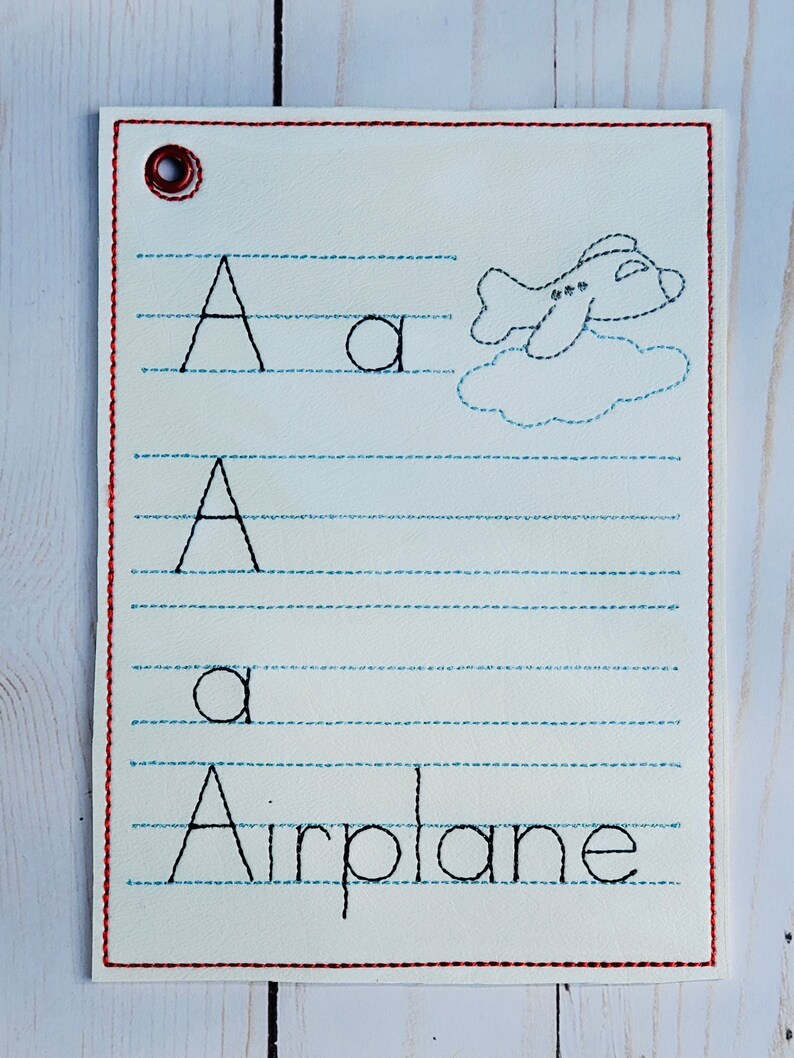 ITH Dry Erase Alphabet Letter Worksheets Embroidery Design Etsy