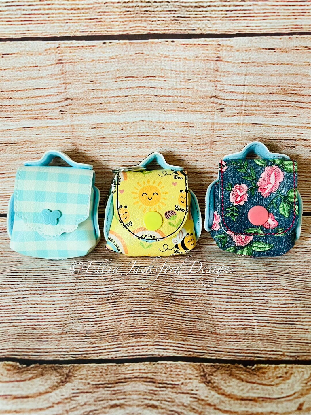 Miniature Backpack AirPod Case Embroidery Design Etsy