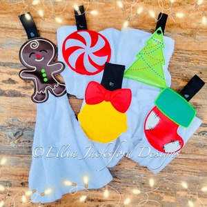 Christmas Towel Topper Embroidery Design SET OF 5