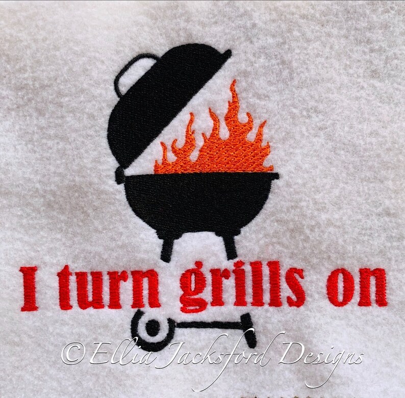 BBQ Embroidery Design Etsy
