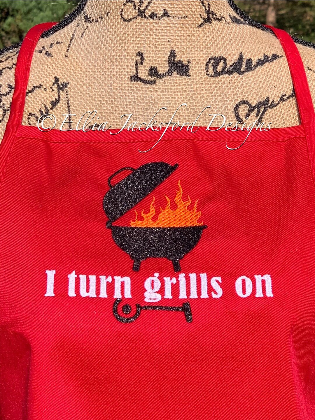 BBQ Embroidery Design Etsy