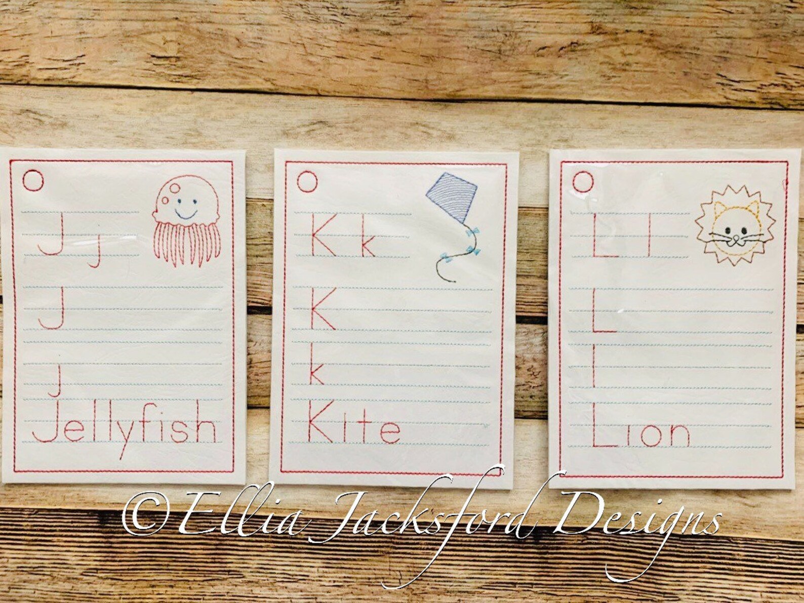 ITH Dry Erase Alphabet Letter Worksheet Embroidery Design SET Etsy