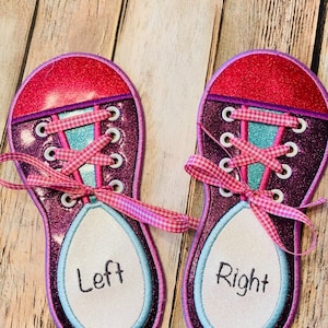 ITH Schuh Schnürung Stickerei Design
