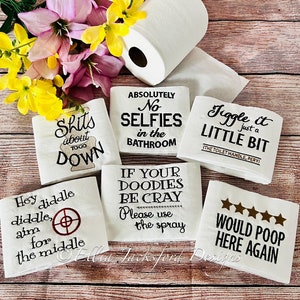 Sarcastic Toilet Paper Embroidery Design SET OF 6