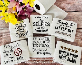 Sarcastic Toilet Paper Embroidery Design SET OF 6